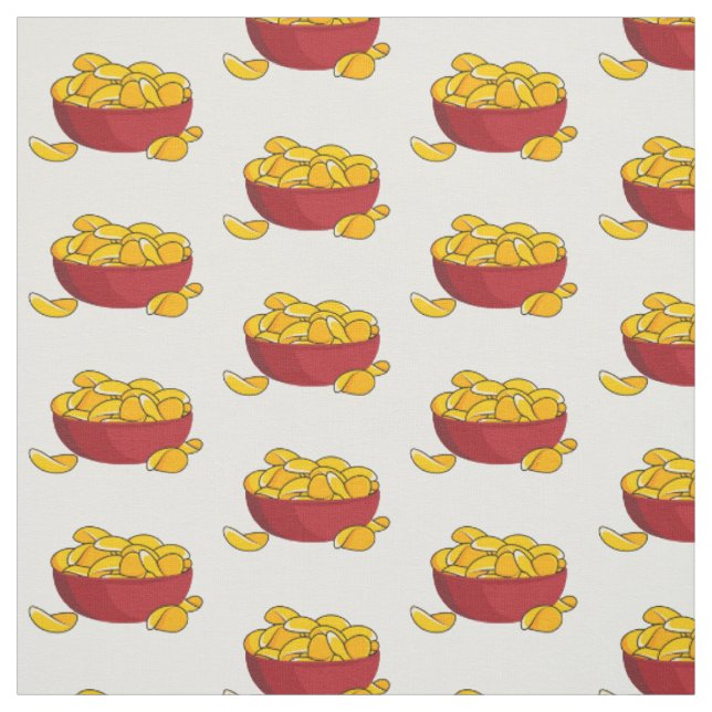 Tela Ilustracion de personalizado de chips de papa (Retal)