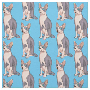 Tela Ilustracion de personalizado de gatos Sfinx