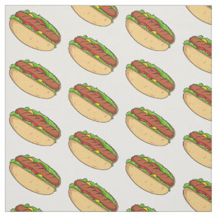 Tela Ilustracion de personalizado de hot dog