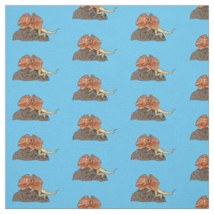 Tela Ilustracion de personalizado de lagarto de cuello 