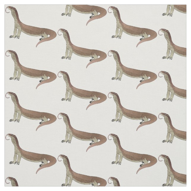 Tela Ilustracion de personalizado de lagarto de monitor (Retal)