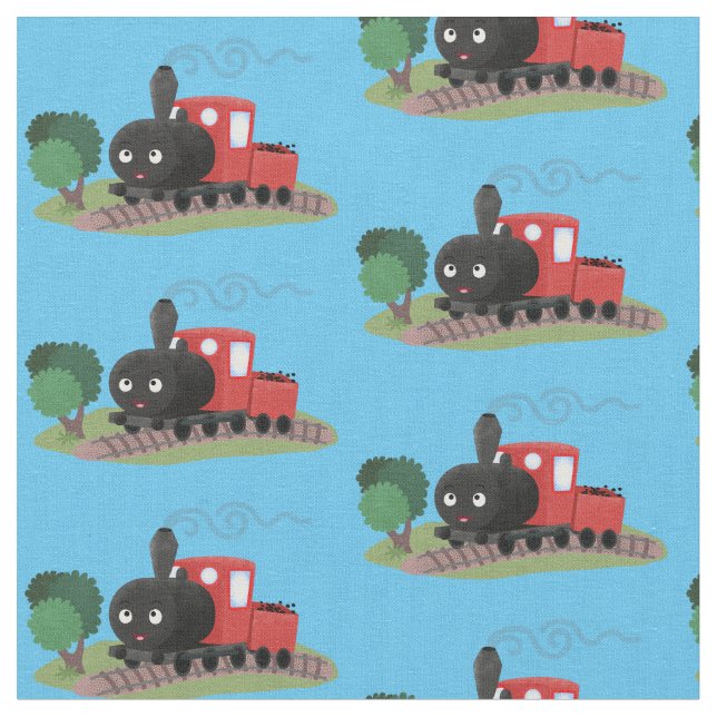 Tela Ilustracion de personalizado de locomotora de trac (De cerca)