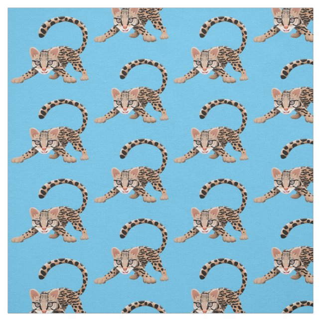 Tela Ilustracion de personalizado de ocelot de Cute (Retal)