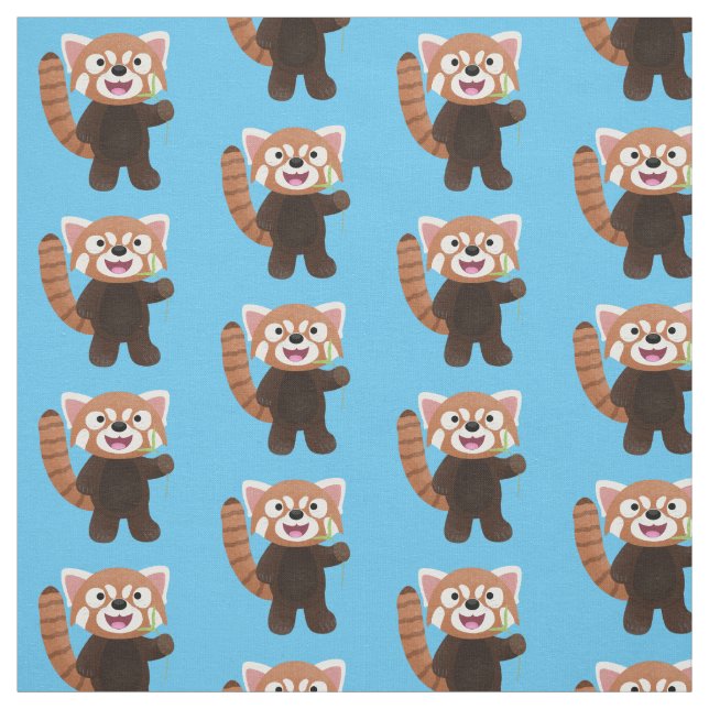 Tela Ilustracion de personalizado de panda rojo (Retal)
