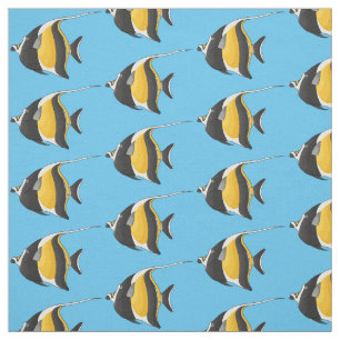 Tela Ilustracion de personalizado de peces moro