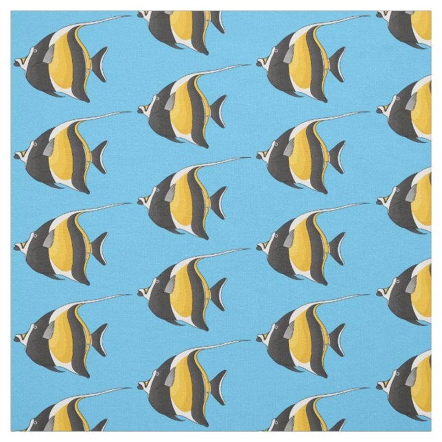 Tela Ilustracion de personalizado de peces moro (Retal)