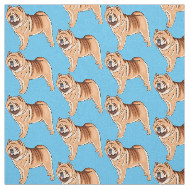Tela Ilustracion de personalizado de perro Chow Chow (Retal)