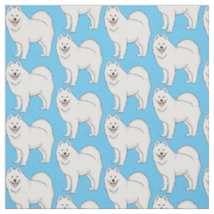 Tela Ilustracion de personalizado de perro de Samoyed