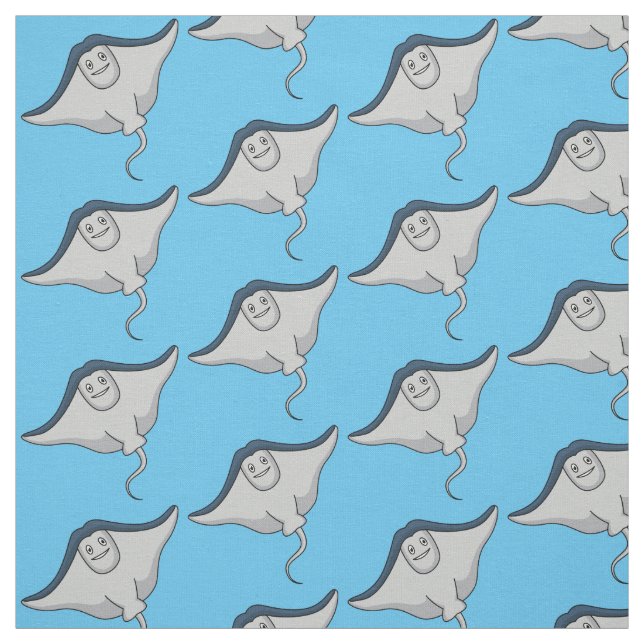 Tela Ilustracion de personalizado de pescado de Stingra (Retal)