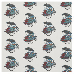 Tela Ilustracion de personalizado de rickshaw en bicicl