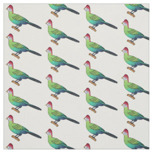 Tela Ilustracion de personalizado de turaco de crema ro