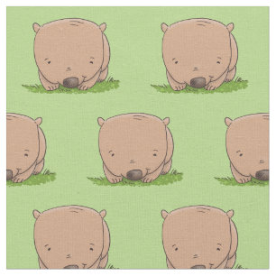 Tela Ilustracion de personalizado de wombat para bebé l
