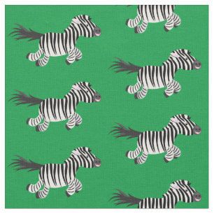 Tela Ilustracion de personalizado de zebra graciosa
