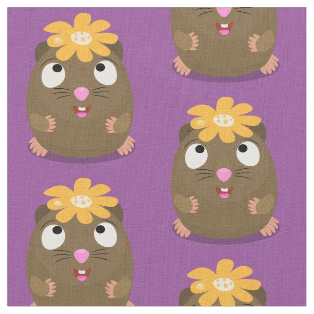 Tela Ilustracion de personalizado feliz de conejillo de (De cerca)