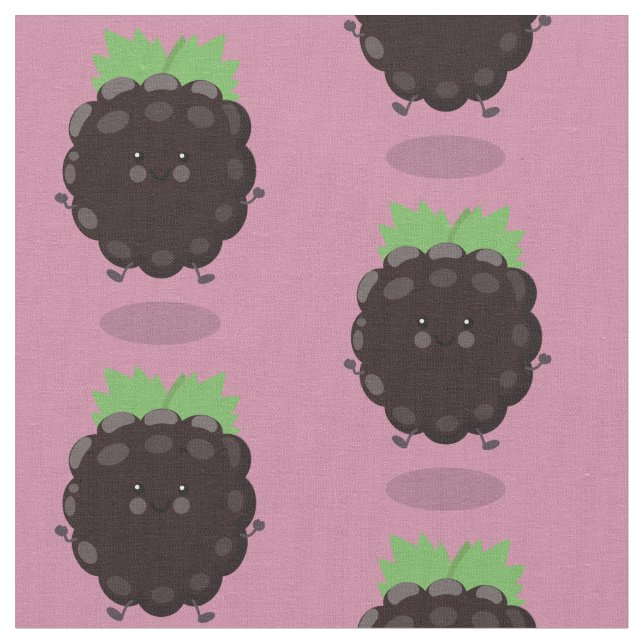 Tela Ilustracion de personalizado morado de moras alegr (De cerca)