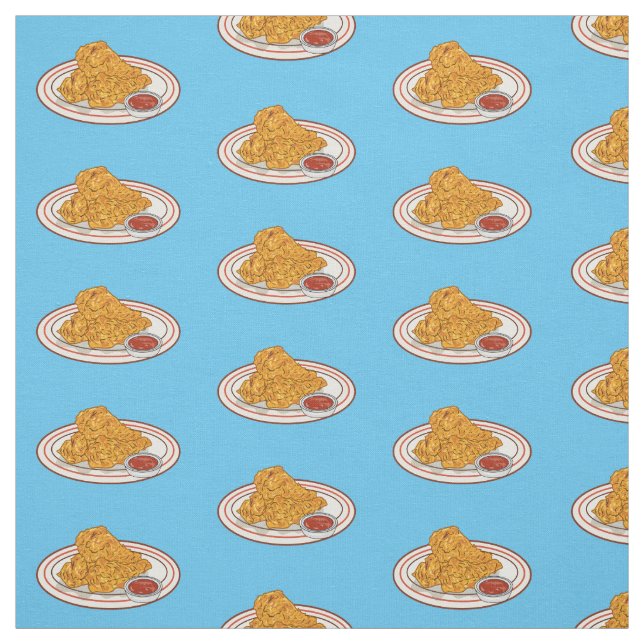 Tela Ilustracion de pollo frito personalizado (Retal)