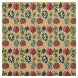 Tela Ilustracion de Vintage de hojas de color Jardín bo