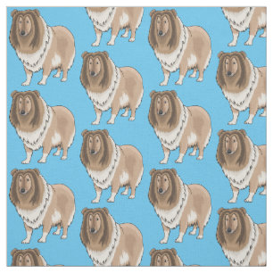 Tela Ilustracion del personalizado del perro del collie