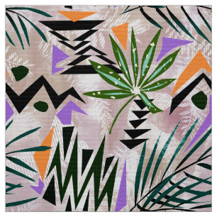 Tela Ilustración hawaiana tropical brillante
