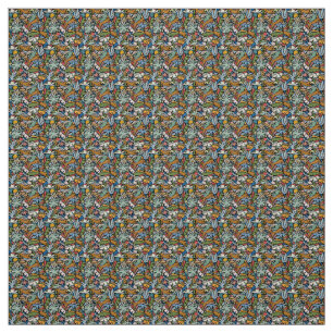 Tela Ilustracion moderno de la selva tiki a mediados de