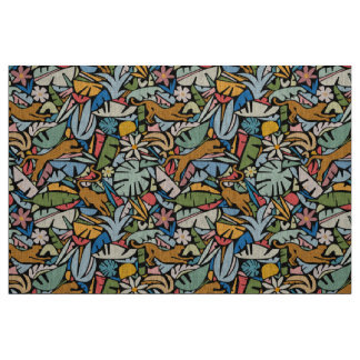 Tela Ilustracion moderno de la selva tiki a mediados de