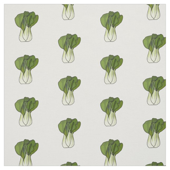 Tela Ilustracion personalizado Bok choy (Retal)