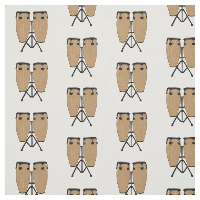Tela Ilustracion personalizado Bongo drum (Retal)