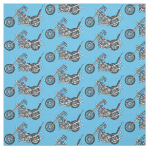 Tela Ilustracion personalizado Chopper Motorcycle 1950