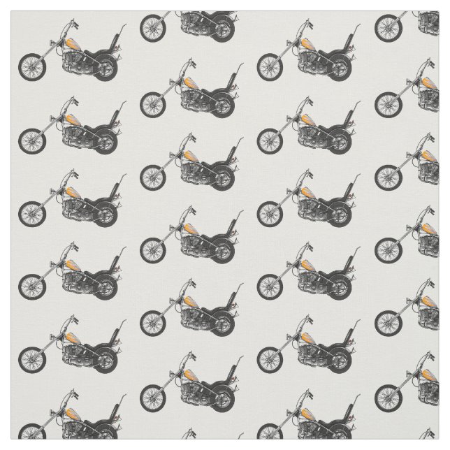 Tela Ilustracion personalizado Chopper Motorcycle 1950 (Retal)