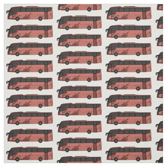 Tela Ilustracion personalizado de autobús (Retal)