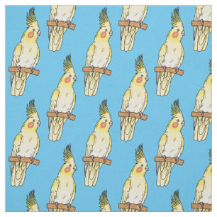 Tela Ilustracion personalizado de aves de Cockatiel