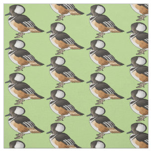 Tela Ilustracion personalizado de aves merganser con ca