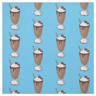 Tela Ilustracion personalizado de batido de chocolate