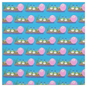 Tela Ilustracion personalizado de bblegum de ranas grac
