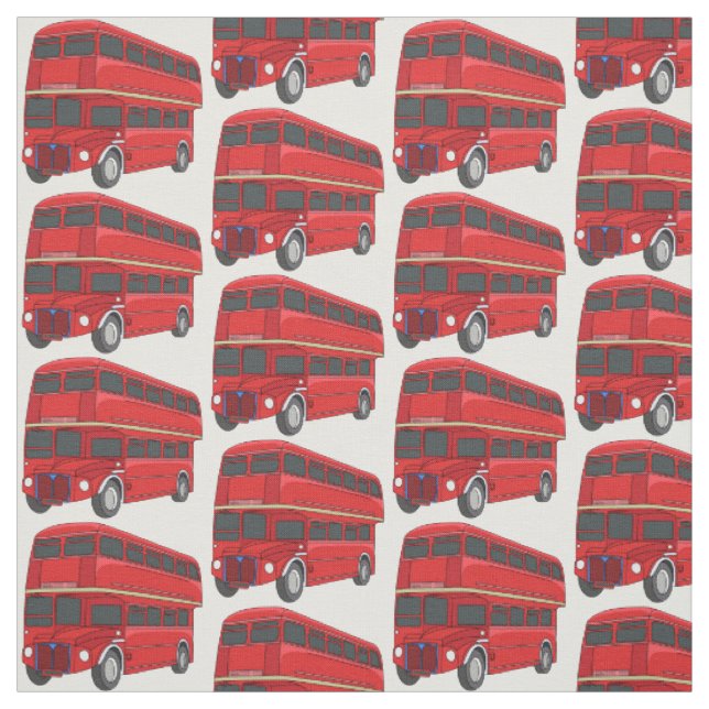 Tela Ilustracion personalizado de bus de dos pisos (Retal)