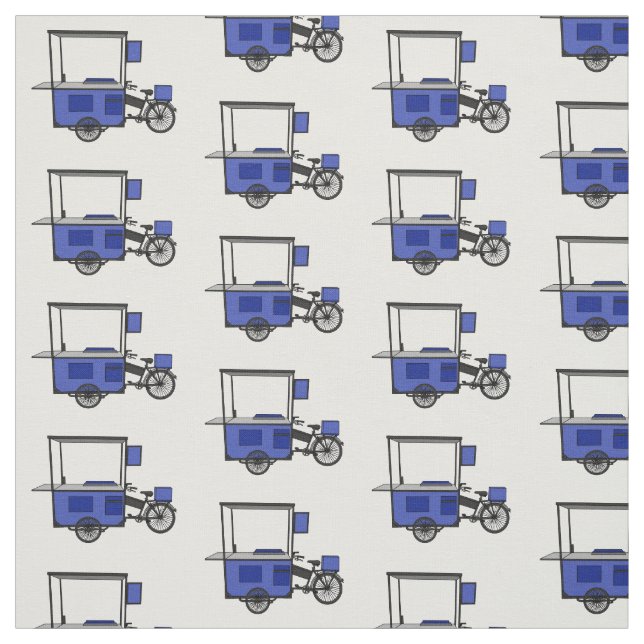 Tela Ilustracion personalizado de carrito de alimentos (Retal)