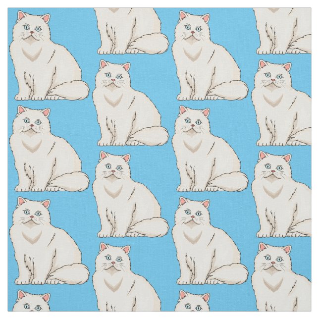 Tela Ilustracion personalizado de gato persa (Retal)