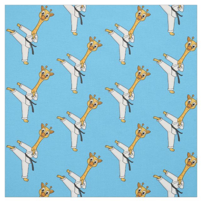 Tela Ilustracion personalizado de Kung Fu giraffe (Retal)
