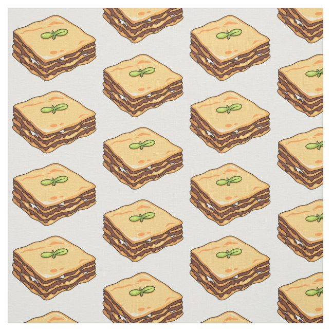 Tela Ilustracion personalizado de Lasagna (Retal)