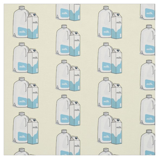 Tela Ilustracion personalizado de leche (Retal)