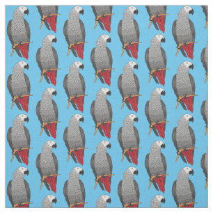 Tela Ilustracion personalizado de loro gris africano