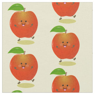 Tela Ilustracion personalizado de manzana bailando a la