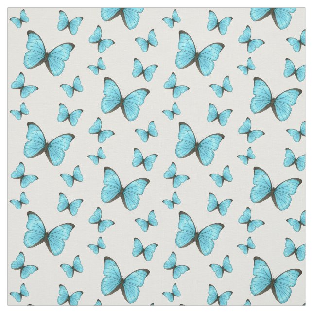 Tela Ilustracion personalizado de mariposas morfo (Retal)