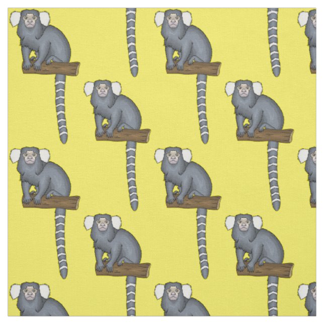 Tela Ilustracion personalizado de marmoset común (Retal)