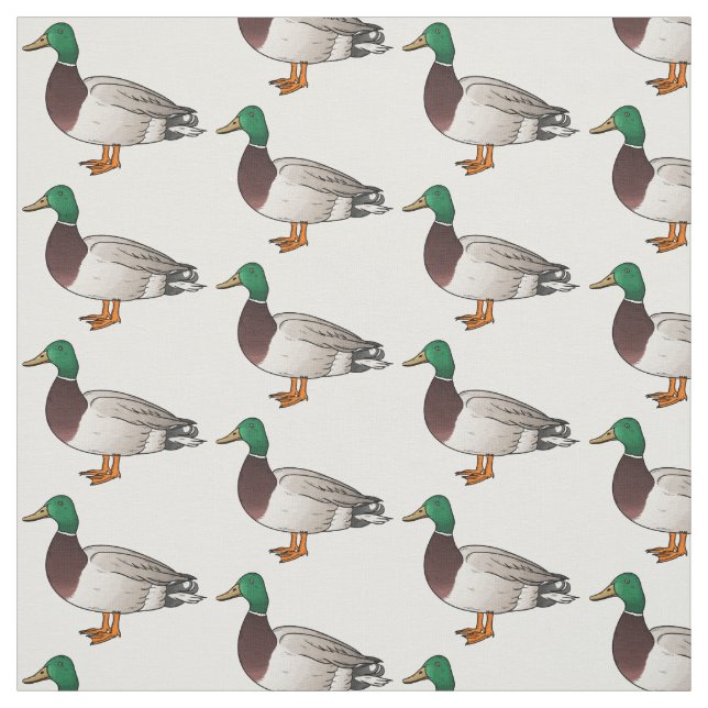 Tela Ilustracion personalizado de pato mallard (Retal)