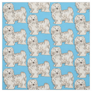 Tela Ilustracion personalizado de perro de La Habana