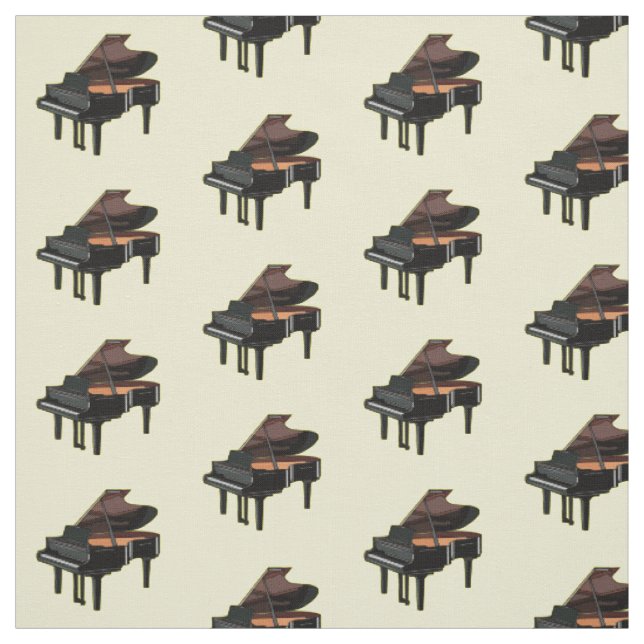 Tela Ilustracion personalizado de piano (Retal)