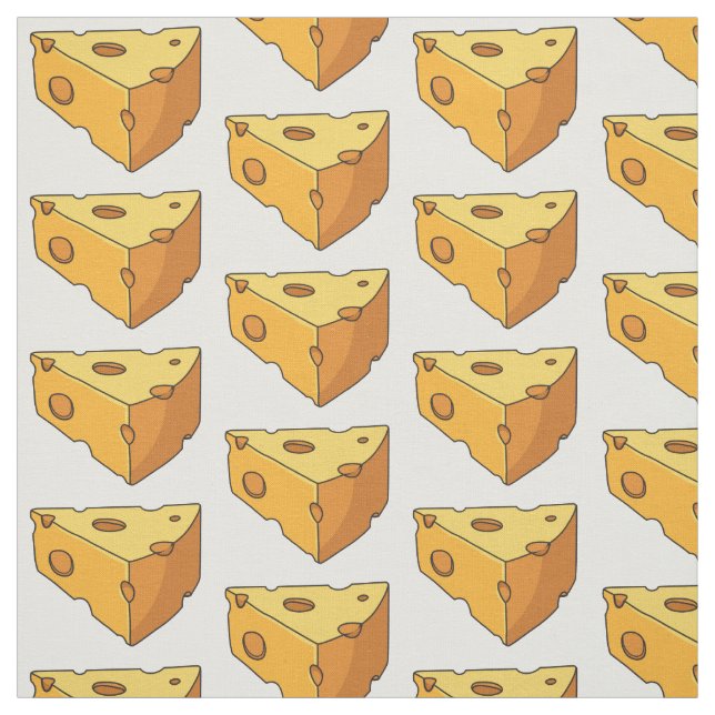 Tela Ilustracion personalizado de queso (Retal)