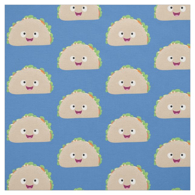 Tela Ilustracion personalizado de taco alegre sonriente (Retal)