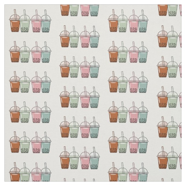Tela Ilustracion personalizado de té de burbujas (Retal)